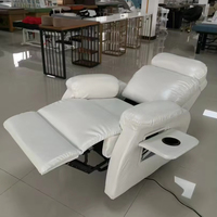 Fauteuil de massage électrique inclinable en cuir PU, fauteuil de pédicure électrique avec siège rotatif, équipement de salon