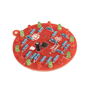 OKYN-Y2708 NE555 LED ตกแต่งต้นคริสต์มาสไฟกระพริบจี้วงจร PCB การเชื่อมการสอนการฝึกอบรมชุด DIY - Product Image 4