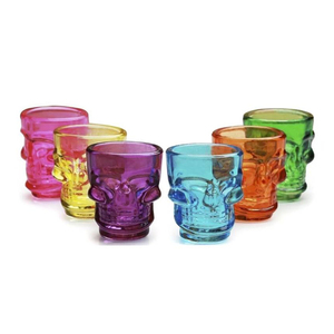 Vente en gros au prix <span class=keywords><strong>le</strong></span> plus bas Verres à liqueur crâne en verre de forme spéciale de couleur personnalisée Mini <span class=keywords><strong>whisky</strong></span> Vodka Tasses en verre à liqueur - Product Image 2