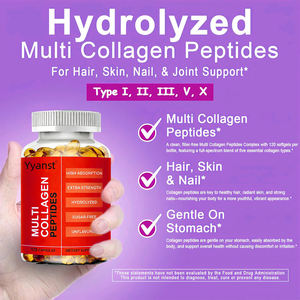 Gélules de collagène hydrolysé OEM/ODM pour femmes adultes : Améliore l'élasticité de la peau, éclaircissant, haute absorption, faible teneur en glucides et en sucre - Product Image 2