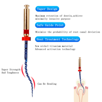 Limas rotativas dentales Endo, limas Rainbow NiTi, motor de activación súper térmica para limas de conducto radicular, limpieza, uso de dentista