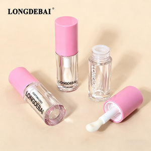 Tubos Vacíos Personalizables para Brillo Labial, Transparentes, Rosados, Circulares, de 3ml, 5ml, 6ml y 10ml, con Caja y Logotipo - Product Image 1