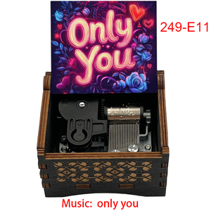 Only You Wooden Music Box 18 Note Wind up Movement Special Gift for Wife Husband Lover Girlfriend Birthday Valentine's Day - Product Image 1
