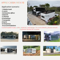 Cymdin Capsule spatiale portable moderne 20ft/40ft maison conteneur préfabriquée cabine Apple atelier de bureau à domicile paquet plat maisons préfabriquées