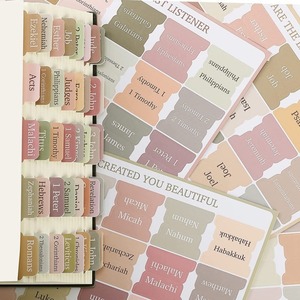 Autocollants d'indice de couleur Morandi bohème personnalisés, onglets bibliques adhésifs de différentes couleurs - Product Image 2
