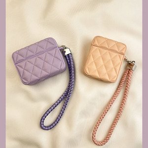 เคสหนังลายข้าวหลามตัดสไตล์ Ins เป็นมิตรกับสิ่งแวดล้อม ป้องกันแรงกระแทก พร้อมสายคล้องถัก ป้องกันรอยขีดข่วน - Product Image 5