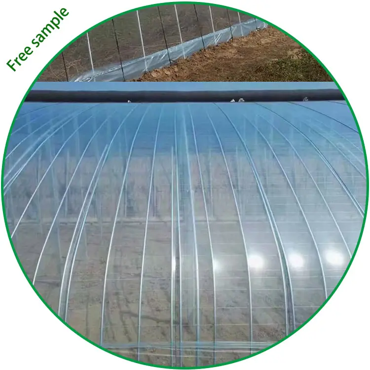 200 Micron Polyethyleen Uv Weerstand Goedkope Transparante Plastic Hoge Tunnel Kas Cover Materiaal Film Voor Landbouw