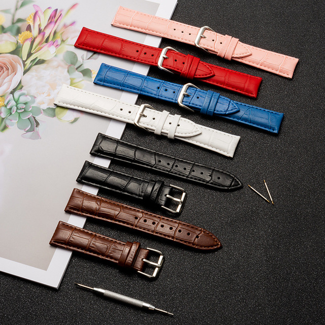 Genuine Leather Watch Strap Manufacturer Direct Sale Cowhide Compatible for for for Garmin Casio Pin Buckle Watch Chain
