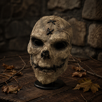 Masque de fête d'Halloween en latex à motif de crâne réaliste SKN03 pour une couverture intégrale effrayante du visage lors des fêtes d'Halloween