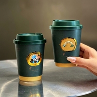 Gobelet en papier rotatif écologique et recyclable, gobelet jetable à double paroi avec fenêtre, gobelet à café biodégradable avec logo personnalisé