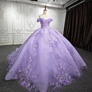 Jancember 5834 Fada Luz Roxo vestido de baile Quinceanera Vestidos Meninas