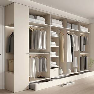 خزائن ملابس خشبية حديثة بتصميم بسيط ومتين، صديقة للبيئة، مناسبة للفلل الفاخرة والفنادق، موفرة للمساحة وذات سعة تخزين كبيرة - Product Image 1