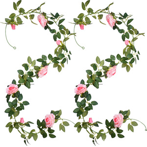 Guirlandes de roses artificielles Zhaoping, fleurs en soie rouge pour arche de mariage, décorations de fête et de jardin - Product Image 2