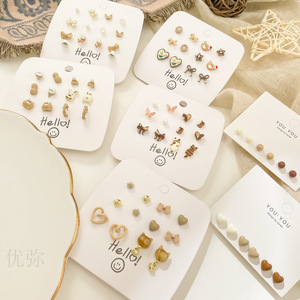 Odm nhà máy bán buôn dễ thương mèo và Thỏ bông tai Bowknot Studs cho trẻ em và phụ nữ hoàn hảo Món Quà Giáng sinh phụ kiện - Product Image 1