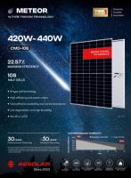 AE Solar 440W 108 Cellules mono-faciales à demi-coupe Module PV-N-TYPE TOPCON Conception en verre unique 22.57% Efficacité de conversion et UL1703