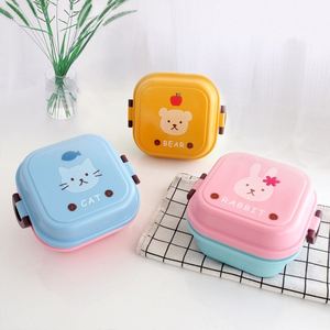 Ensemble de boîtes à lunch pour enfants, respectueux de l'environnement, avec poignée, boîte à lunch pour la cuisson, boîte à lunch portable et vaisselle gratuite - Product Image 1