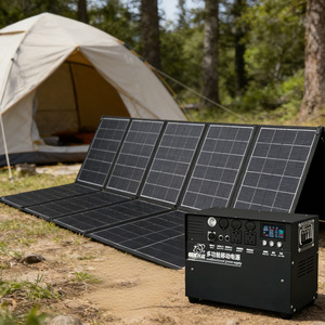 Panneau solaire monocristallin OEM 18V 400W étanche pour la production d'énergie photovoltaïque, idéal pour le camping et l'exploration en extérieur - Product Image 2