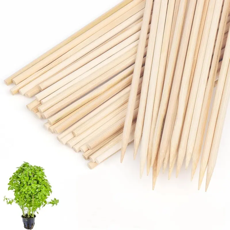 Cheap Bamboo Wood Sticks Factory Direct Selling BBQ Kebab Skewers Artificial Bamboo Plant Outdoor Individual Stakes