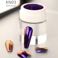 Bubuk Krom Magnetik Pelangi Multi-Chrome Pigmen Kuku Chameleon Bubuk Glitter Kuku