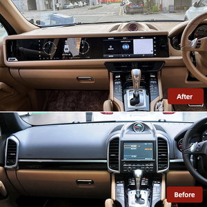 デュアル12.3インチ車のDVDプレーヤーAndroidラジオタッチスクリーンGpsナビゲーションカープレイポルシェカイエンRHD 2010-2017 - Product Image 4