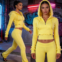 Ensemble sweat-shirt et jogging pour femmes, ensemble de survêtement, dernier design, fabricants de vêtements personnalisés, ensemble de pantalon de jogging pour femmes