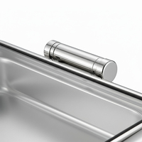 Plats de service modernes en acier inoxydable 304, chauffe-plats de 6 L grande capacité pour restaurants, hôtels et buffets