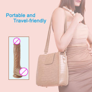 Sex-toy de gode vibrant doux pour la peau pour hommes et femmes adultes Silicone Dido jouets de pénis sans fil pour le sexe anal - Product Image 4