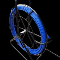 RIPO Tige de tirage en fibre de verre 4,5/6/8 mm avec gaine extérieure en PEHD pour le tirage de câbles à fibre optique (Haute performance, longueur 50-450 m)