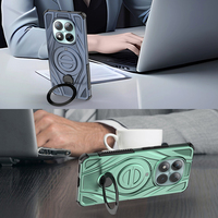 Étui de téléphone robuste avec béquille pour Xiaomi Redmi Note 15 Pro Plus, coque arrière magnétique antichoc, protection robuste