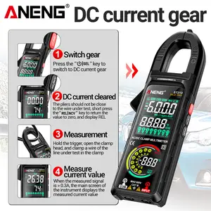 ANENG ST213 Clamp Meter VA Reverse Color Display Screen Multimeter CAT III 6000 Count True RMS Tester DC/AC Voltage Current Tool