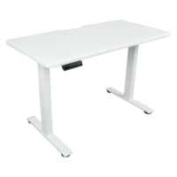Bureau debout électrique ergonomique, minimaliste et moderne avec réglage automatique de la hauteur, construction en bois et métal pour le bureau à domicile