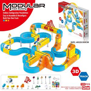 Ensemble <span class=keywords><strong>de</strong></span> jouets éducatifs électroniques <span class=keywords><strong>de</strong></span> <span class=keywords><strong>train</strong></span> magique à assembler soi-même, 105 pièces, STEM, lumière, son, plastique ABS, cadeau, jouets à fentes, pour les enfants <span class=keywords><strong>de</strong></span> 8 à 13 ans - Product Image 2