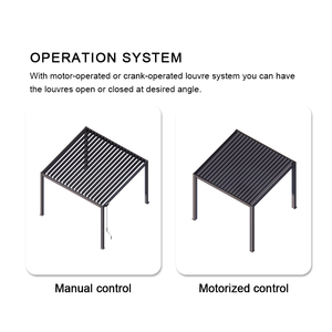 Pérgola Motorizada de Aluminio Impermeable para Exteriores, Toldo para Jardín, Protección Solar, <span class=keywords><strong>Barbacoa</strong></span> al Aire Libre, SINGOU - Product Image 6