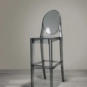 Modern simple clear acrylic chair bar chair creative designer front desk chair Black bar stool