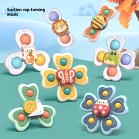 3PCS Fidget Toy Anti Stress Abs Plastic Table Suction Cup 360 Fidget Spinner Sensory Teether Baby Bath Toys for Toddler
