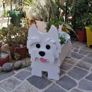 <span class=keywords><strong>Maceta</strong></span> de jardín con forma de <span class=keywords><strong>perro</strong></span> bonito <span class=keywords><strong>maceta</strong></span> samoyedo Labrador Pastor <span class=keywords><strong>perro</strong></span> jarrón macetas PVC hogar al aire libre jardín decoración Macetas - Product Image 5