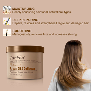<span class=keywords><strong>Masque</strong></span> capillaire Panisha, marque privée OEM ODM, collagène organique, huile d'argan, répare les dommages, nourrit les <span class=keywords><strong>cheveux</strong></span> secs et crépus, restaure la douceur - Product Image 4