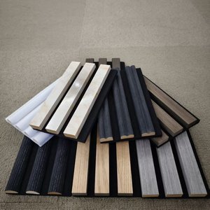 モダンな木製吸音パネル MDF 壁天井防音 PET 木製ベニヤ ポリエステル吸音パネル 吸音スラットパネル 高性能 - Product Image 5