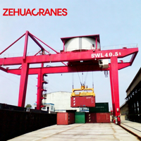 Grue portique conteneurisée sur rail ZEHUA 2026 RMG 40T, contrôlée par PLC, hauteur de levage 30m, certifiée CE A7/A8