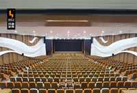 Salle de conférence scolaire personnalisée siège pliant mobilier de théâtre chaises d'auditorium en tissu mobile avec table