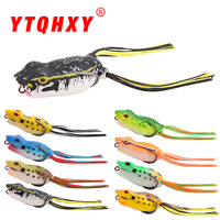 Nouvelles leurres souples pour la pêche en surface, imitation grenouille, 13g/113mm, double hameçon, appât artificiel en gel de silice