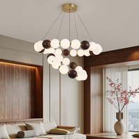 Lustre en forme de haricot magique, style nordique français simple et moderne, couleur crème, pour salon, chambre à coucher, salle à manger, hôtel