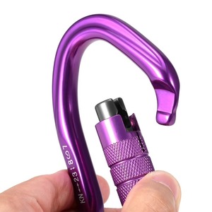 Mosqueton en alliage d'aluminium à verrouillage automatique 23KN, anneau en D, pour l'escalade, la randonnée en montagne, le sauvetage, la sécurité en hamac - Product Image 2