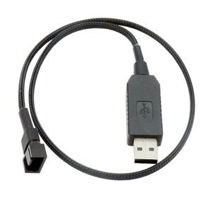 Câble adaptateur d'alimentation USB vers ventilateur PC 12V, convertisseur 5V vers 12V pour ventilateurs 3/4 broches, tressé 54cm pour projets externes DIY - Product Image 5