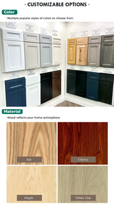 Set di Mobili da <span class=keywords><strong>Cucina</strong></span> in Legno Massello Blu <span class=keywords><strong>Vintage</strong></span> di Lusso Personalizzati con Isola e Armadietti Base con Cassetti - Product Image 6