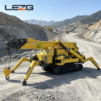 Mini-grue araignée micro-chenillée 1,2T 2T légère pour levage dans les escaliers