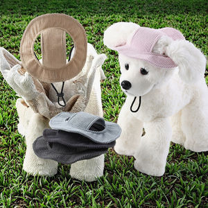 2025 Summer <span class=keywords><strong>Dog</strong></span> <span class=keywords><strong>Hat</strong></span> Verstellbarer Riemen Niedlicher Cord <span class=keywords><strong>Nylon</strong></span> Baumwolle Kunststoff Wolle Bambus Stoff Leder Atmungsaktive Ohrloch Haustiere - Product Image 3