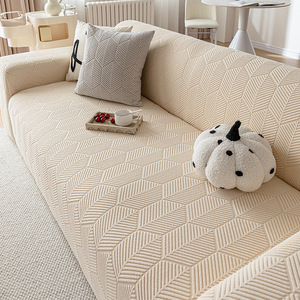<b>Sofa</b> <b>Cover</b> Full Wrap One Piece Fleece Anti Slip 145-185CM <b>For</b> Living Room Protection - Product Image 1