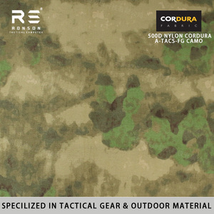 A-TACS-FG 500D <span class=keywords><strong>Nylon</strong></span> Cordura ngụy trang in PU tráng chống thấm nước 220gsm trọng lượng bền cho bánh răng chiến thuật và sử dụng ngoài trời - Product Image 2