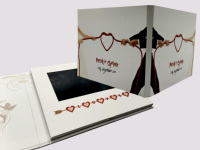 Invitations de mariage de luxe de haute qualité carte postale vidéo avec écran LCD brochure de livre de mariage numérique pour les cadeaux en papier